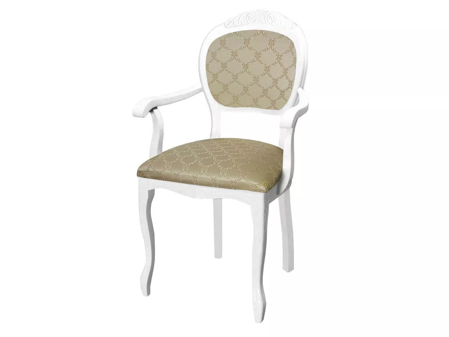 Кресло С-15 белый/андрис бежевый