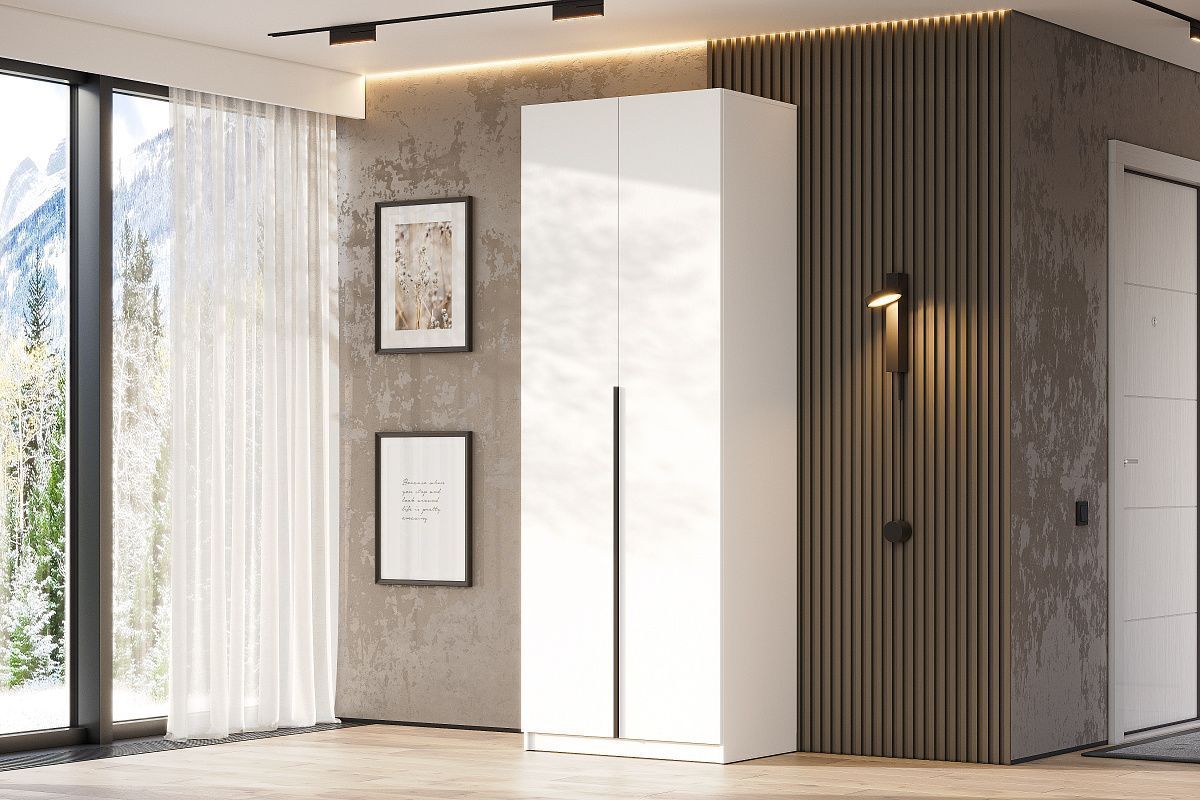 ШК 5 шкаф 800 + полки 1 комплект / Белый