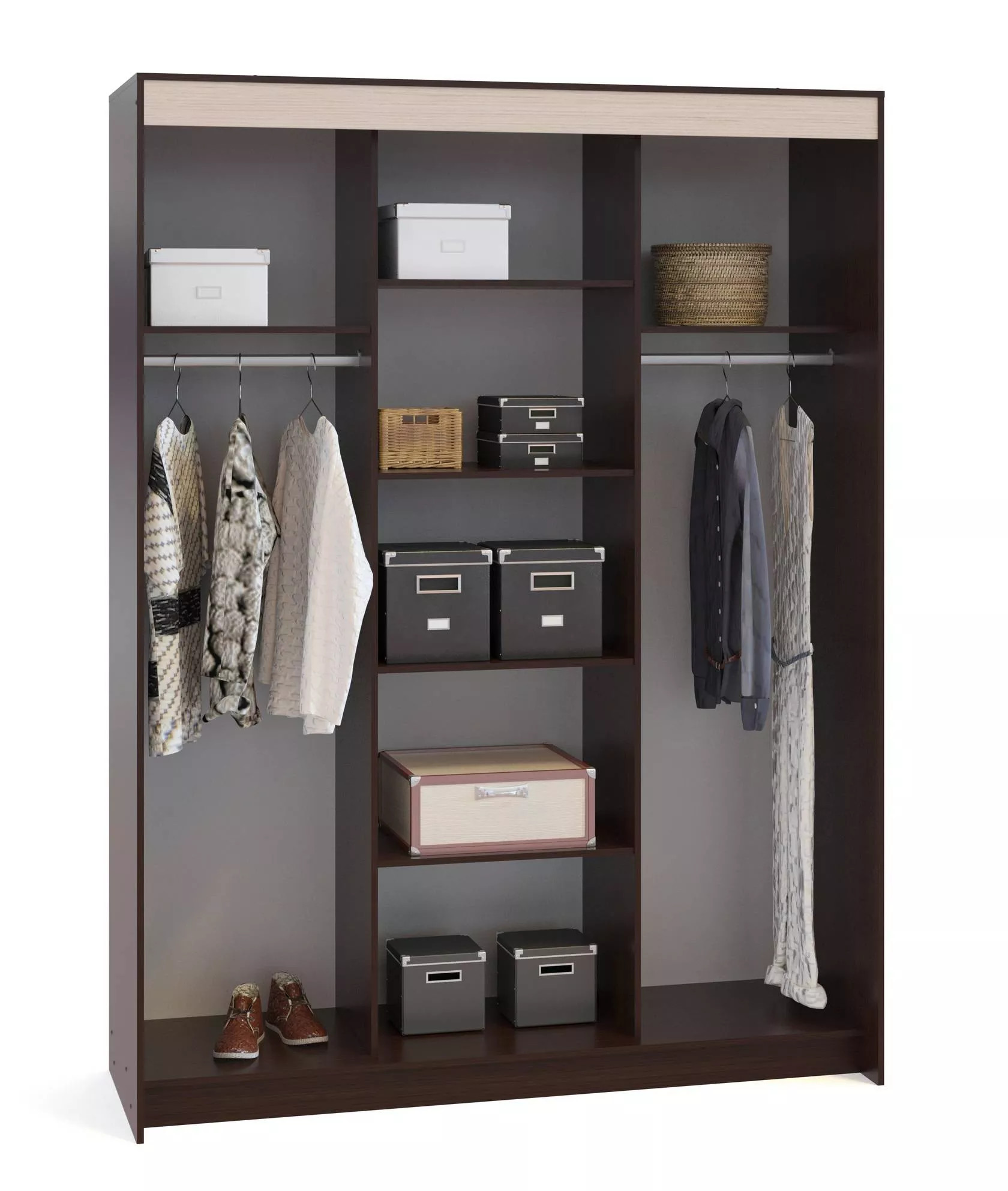 Шкаф-купе Контур ШР-186.32 Венге / Беленый дуб