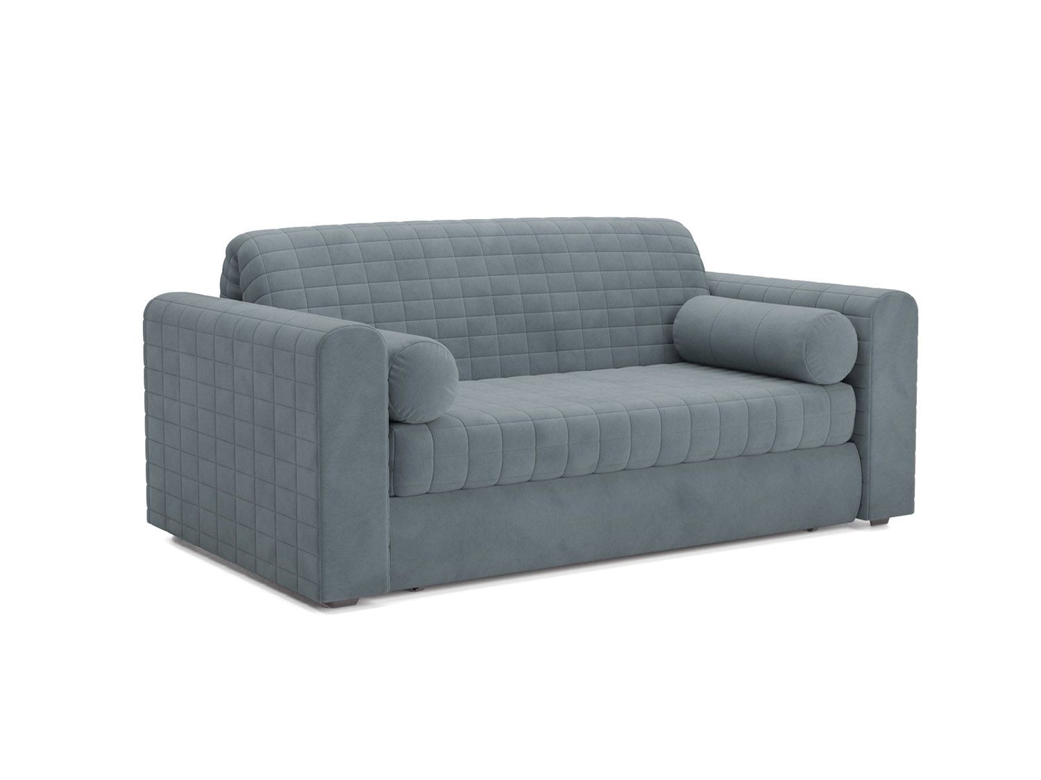 Диван Аккордеон Барон №5 велюр серо-синий HB-178 26