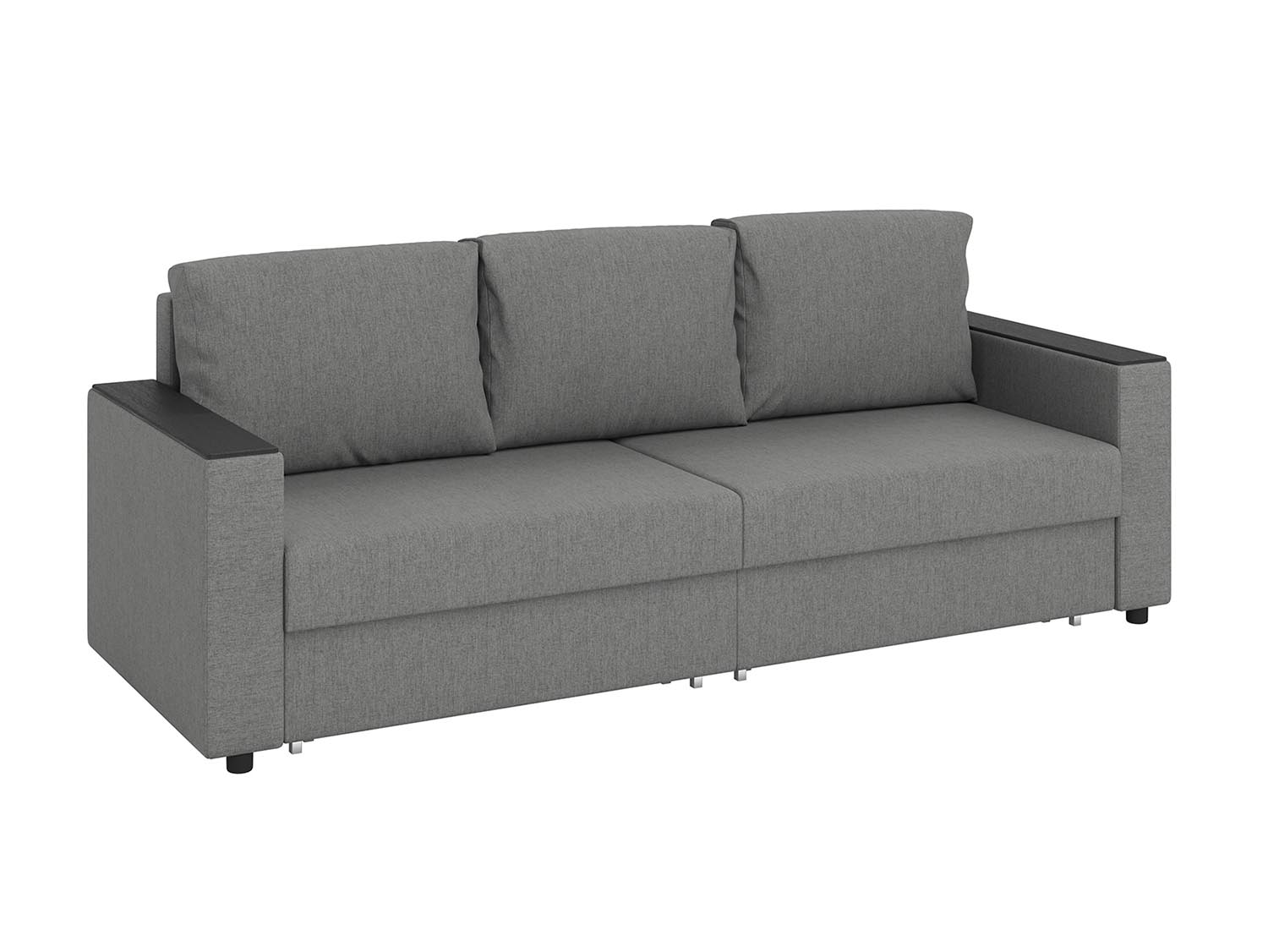 Гермес диван-кровать 3-х мест / рогожка серая