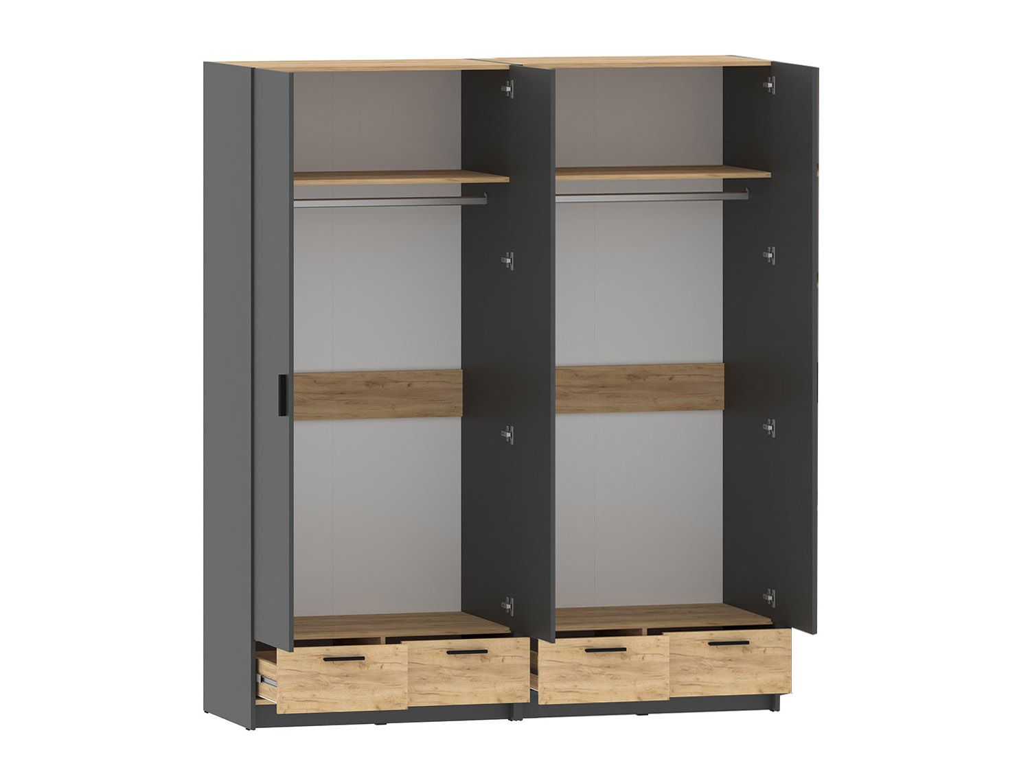 Спальня Оттавия 6 Антрацит / Дуб золотой