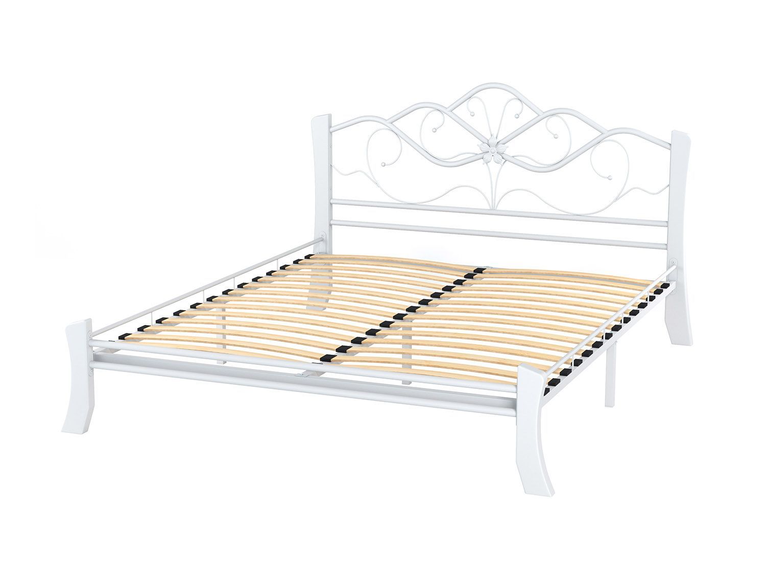 Антея Кровать двухместная 42.50 Металл белый