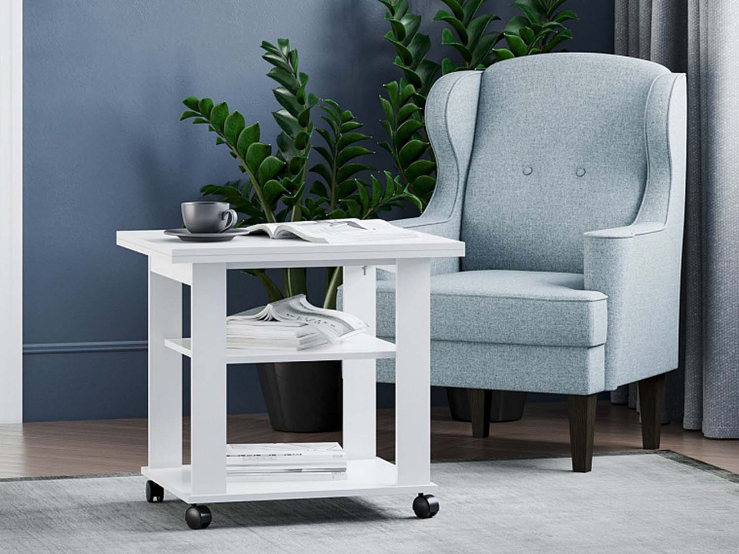 НМ 011.7 Стол журнальный Консул / Белый