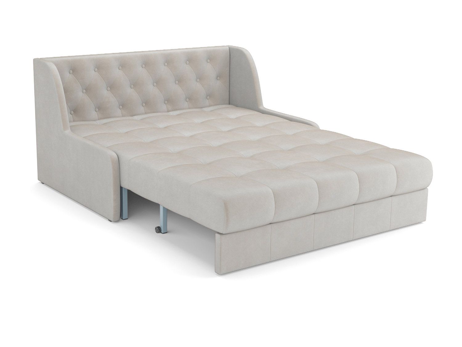 Диван Аккордеон Барон №6 бархат бежевый STAR VELVET 6 LIGHT BEIGE