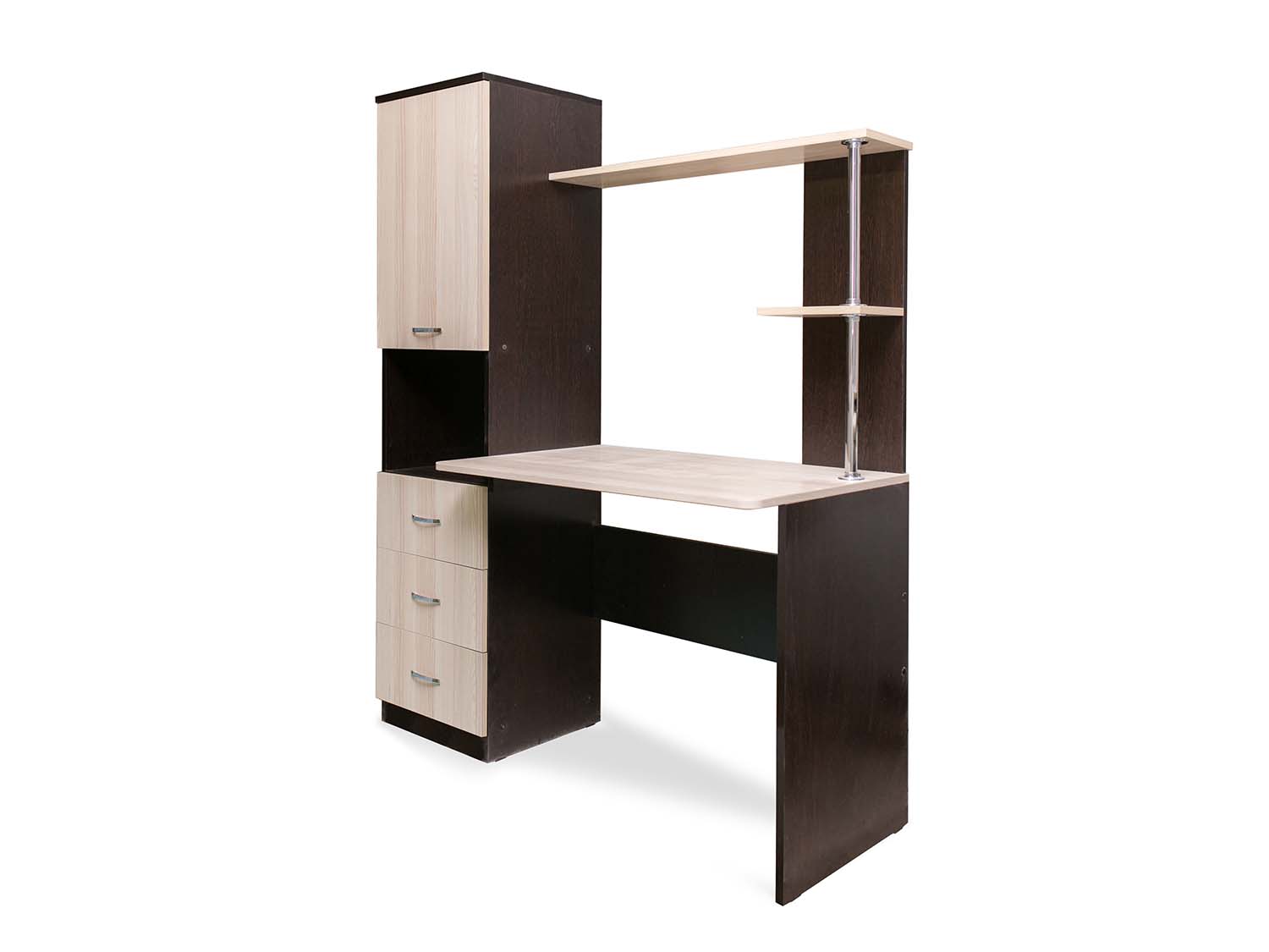 Стол компьютерный СК-8 венге/ясень шимо светлый