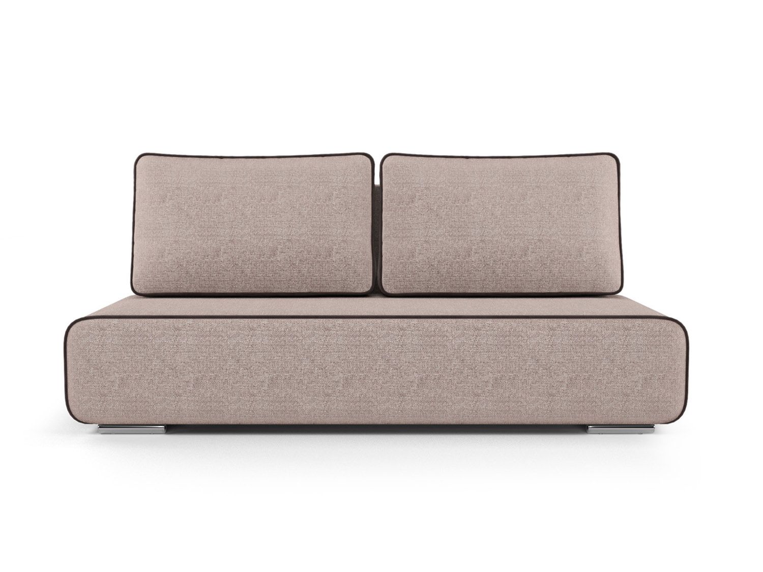 Диван Марк рогожка бежевая + кордрой коричневый