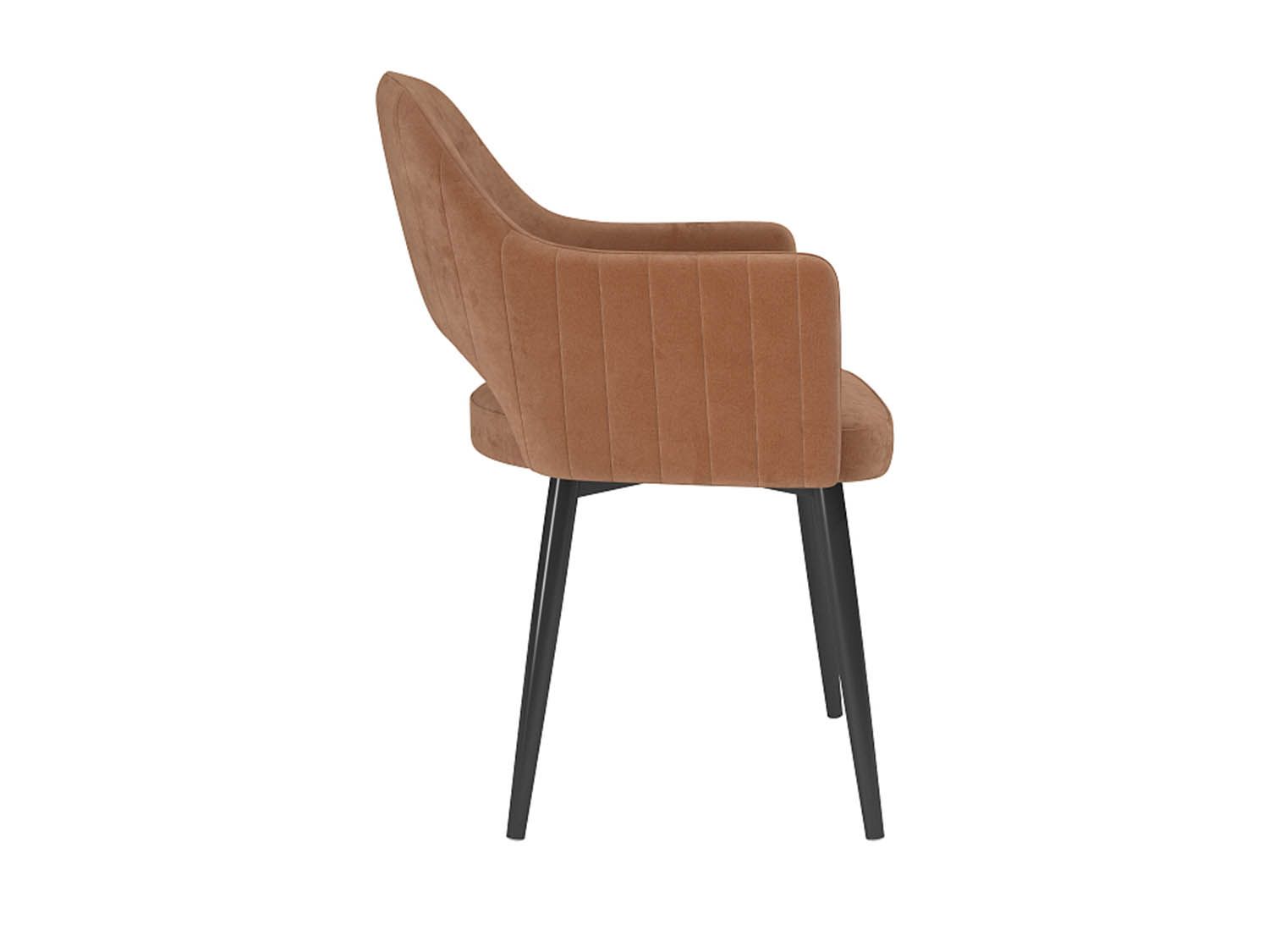 Берта Т стул велюр тенерифе корица / черный