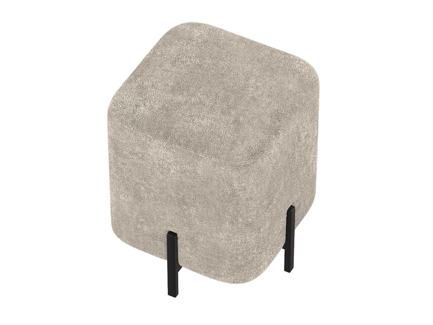 Пуф Люкс квадратный велюр Панда монсун