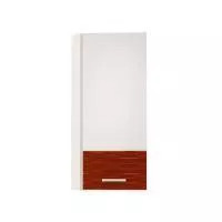Жанна шкаф навесной 300 торцевой Белый/Гранат металлик