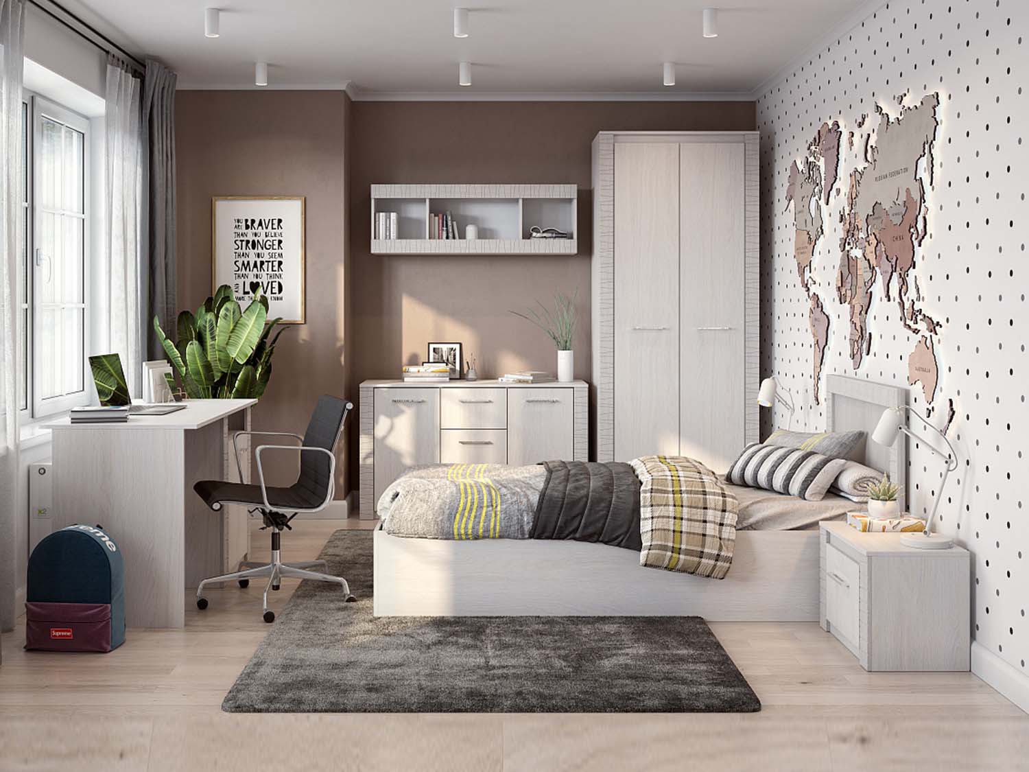 Детская Гамма 20 серия 4 вар. 1 / Ясень анкор светлый/Сандал светлый