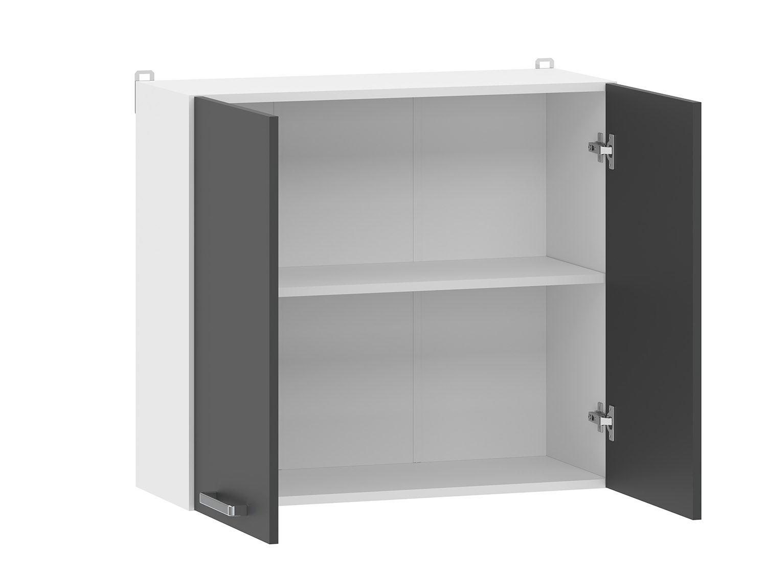 Борги 100.31 800 шкаф навесной / Белый/Антрацит