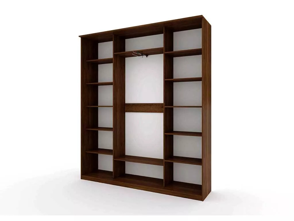 Шкаф купе Модерн 2362х450 4-х дверный 3-х секционный глухой венге/ясень