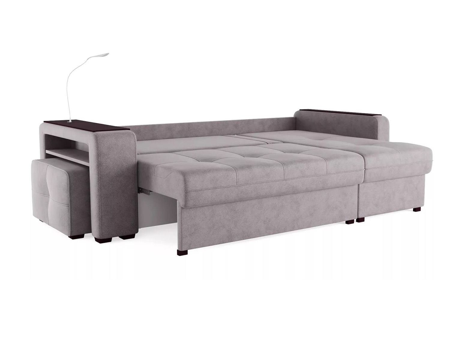 Диван угловой Смарт 4 Б4-2Т-1Пф-Б3 Велюр Кашемир 890