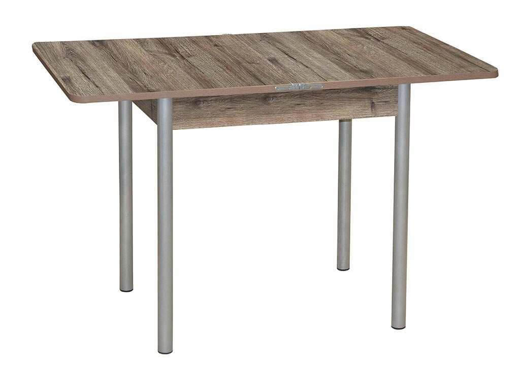 Эко 80х60 стол обеденный раскладной / велингтон/металлик