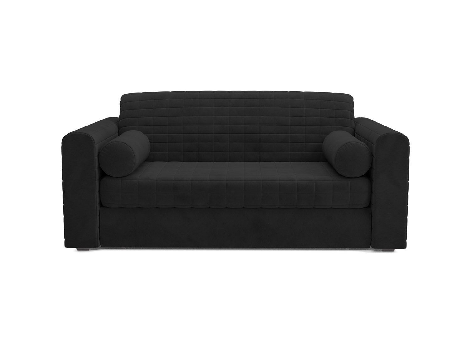 Диван Аккордеон Барон №5 велюр черный HB-178 17