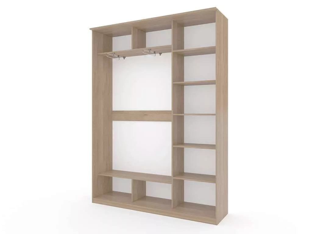 Шкаф купе Модерн 1776х450 3-х дверный 2-х секционный фотопечать №2 ясень