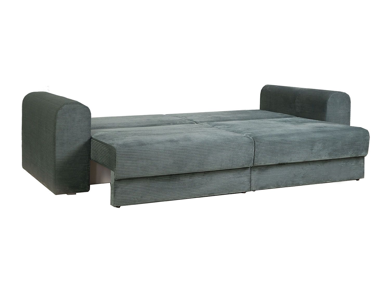 Диван - кровать Конго 2S (2 секции) велюр цилиум форест/крем