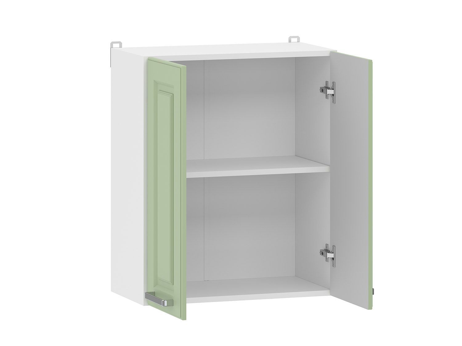 Вокс 100.31 шкаф навесной (600) Белый / Фисташка