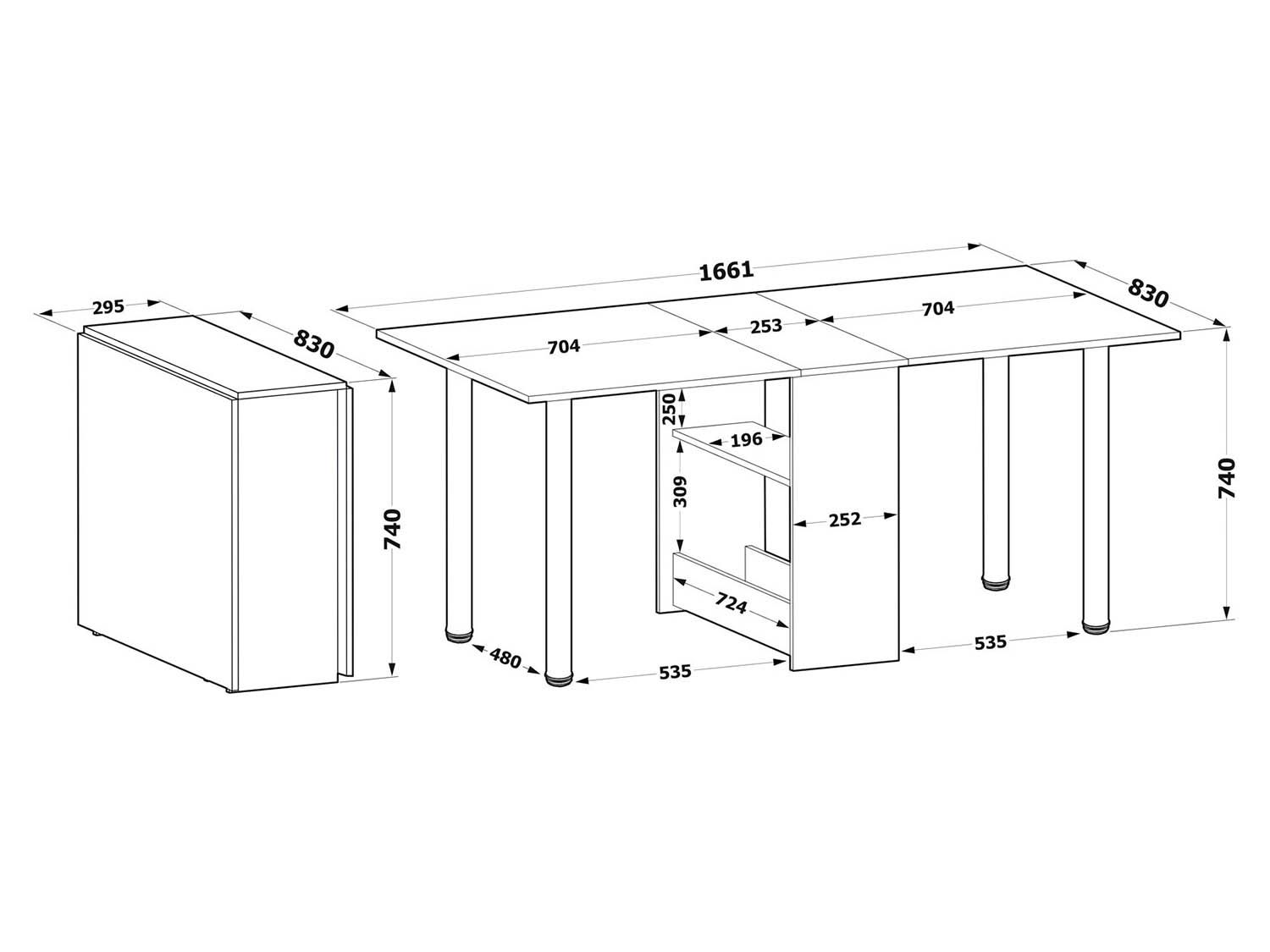Стол-книжка СП-04М Белый