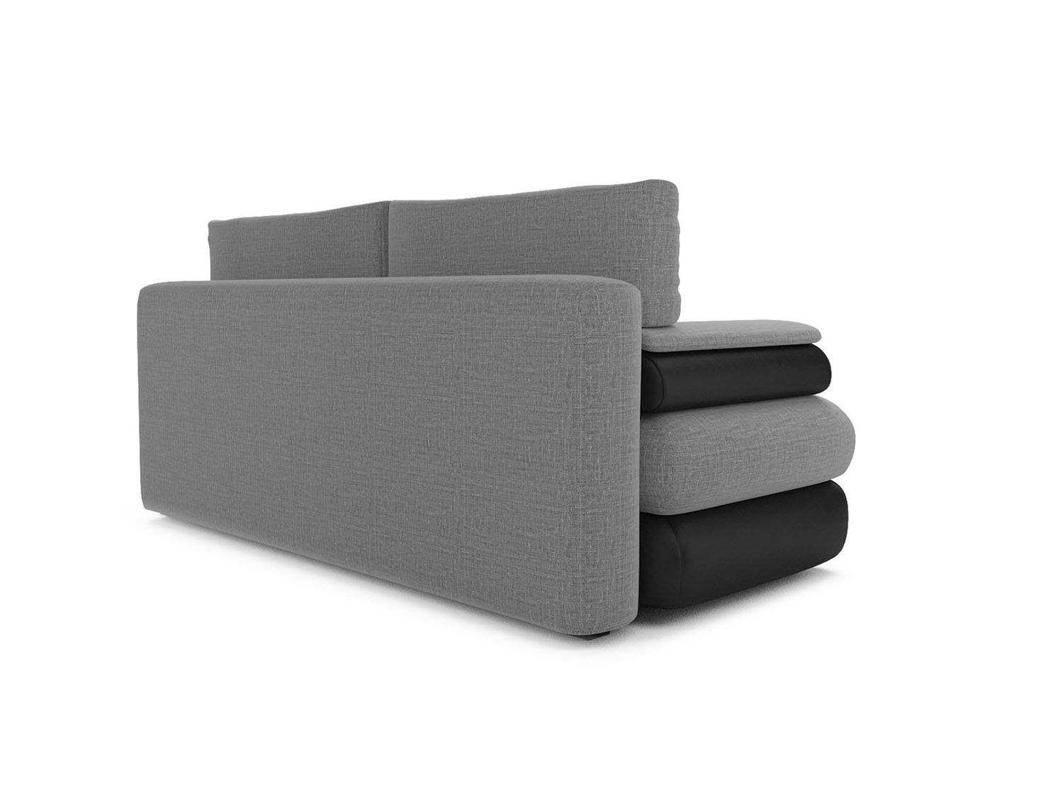 Диван Фиджи рогожка серая