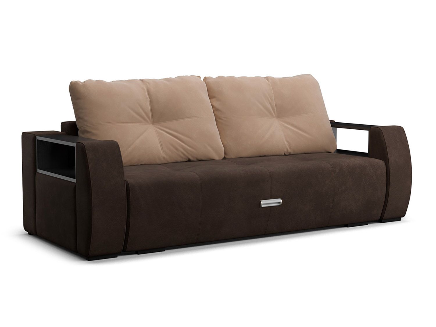 Диван Мальтида коричневый Luna 092 - подушки бежевый Luna 061