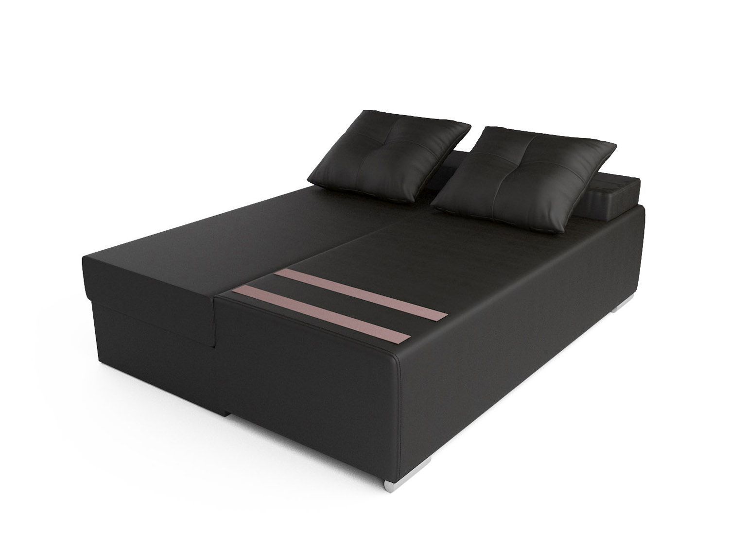 Диван Мадейра экокожа черная