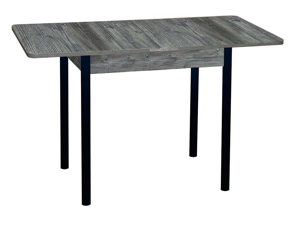 Эко 80х60 стол обеденный раскладной / пасадена/черный