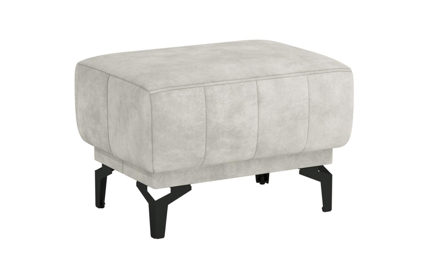 Одри пуф велюр серебристый серый