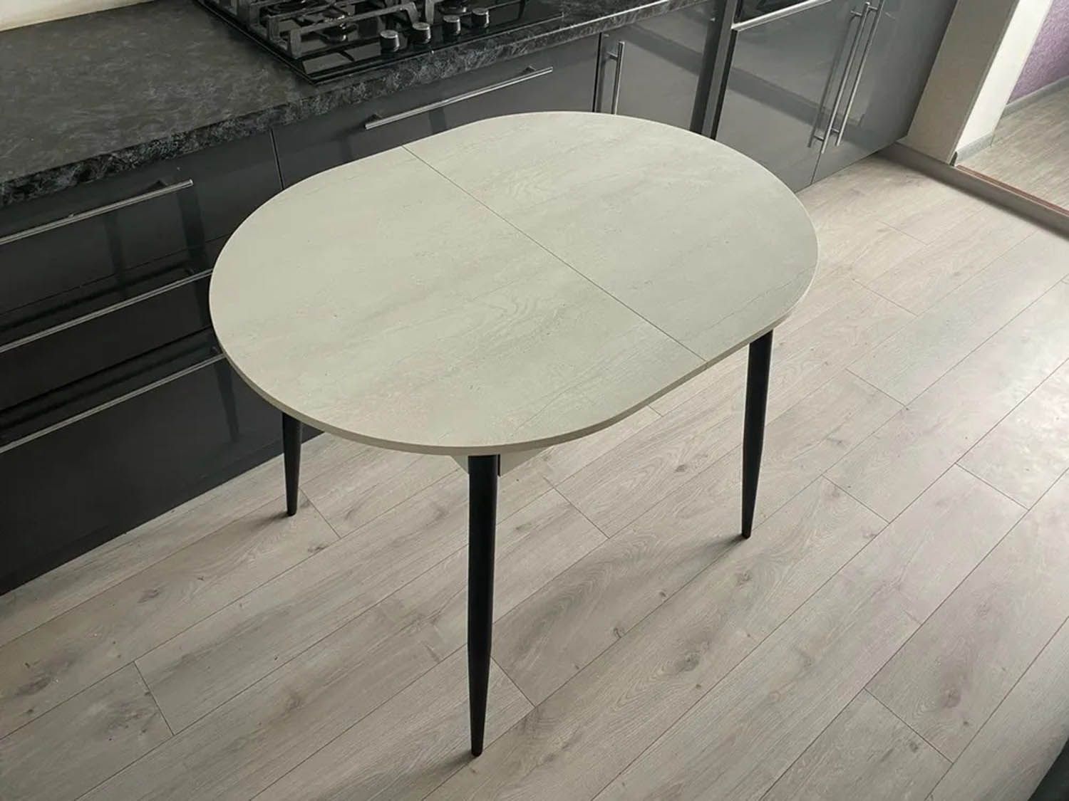 Обеденная группа Стиль-1 / Стул Х 4 шт. / Бетон белый/черный / бид 26