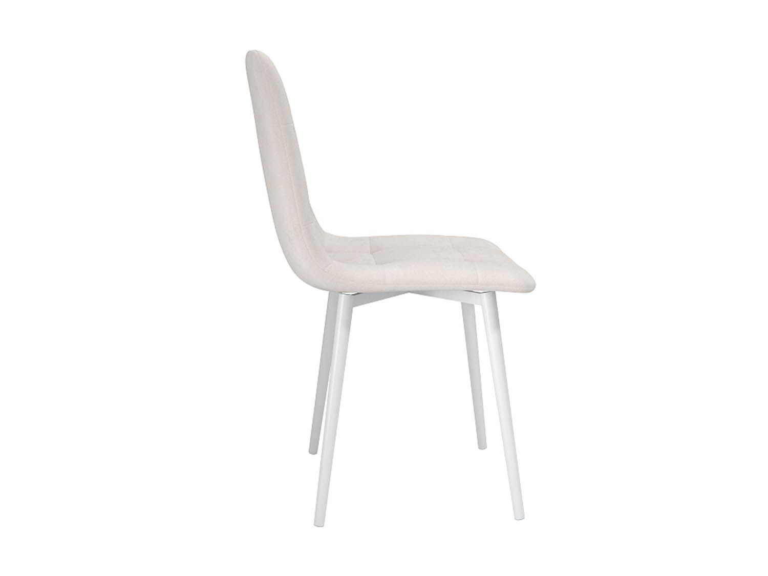 Белла К стул велюр тенерифе крем / белый
