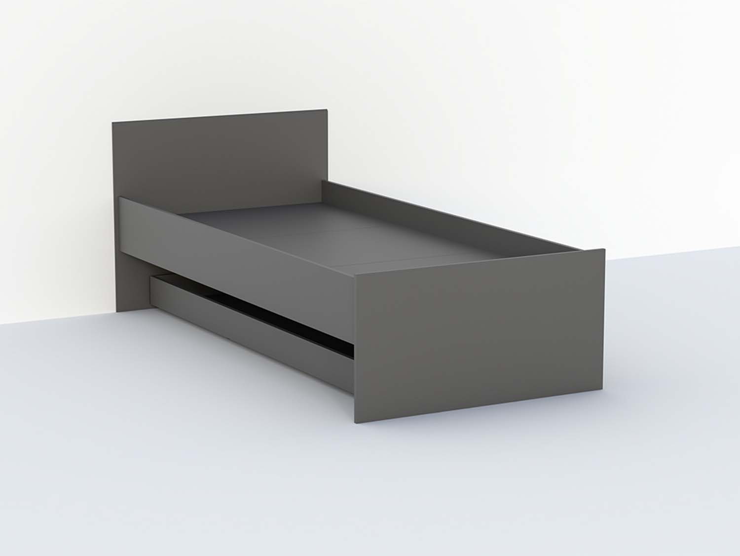 Кэт-1 кровать выкатная арт. 015 настил 0,9 - Графит