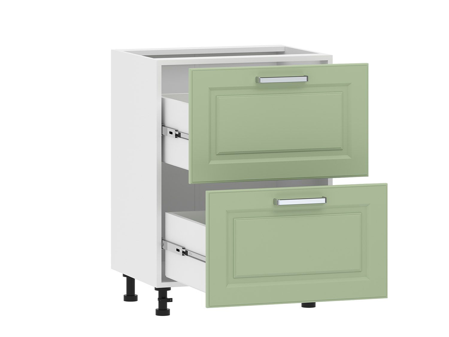 Вокс 100.05 тумба кухонная (600) Белый / Фисташка