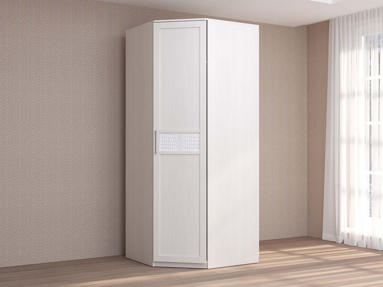 Кэт 4 шкаф угловой - Бодега белая/Кайман белый