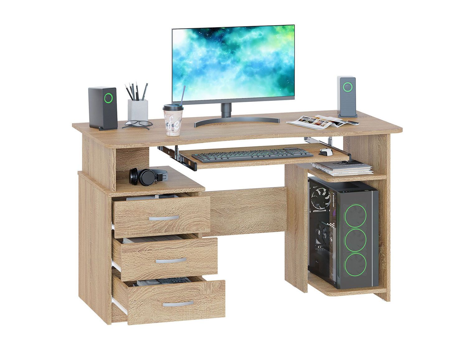 Стол компьютерный КСТ-08.1 / Дуб Сонома