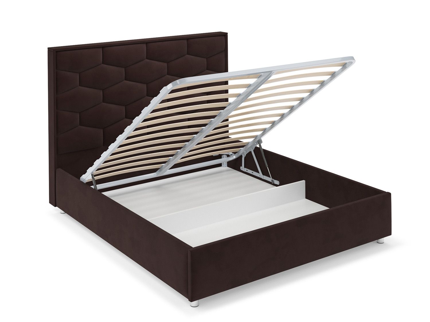 Кровать Рица велюр шоколад HB-178 16 160