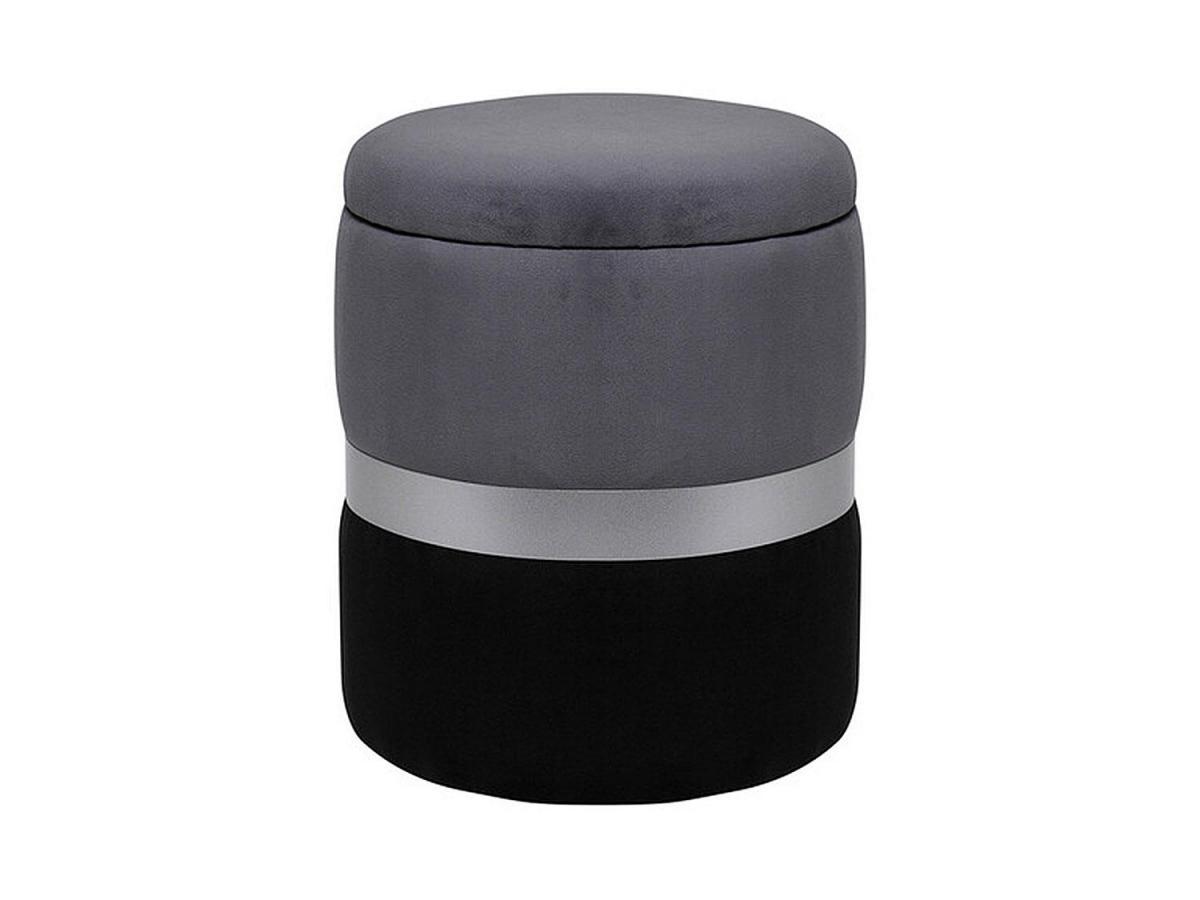 Пуф Аризона Серо-Черный-Серебро