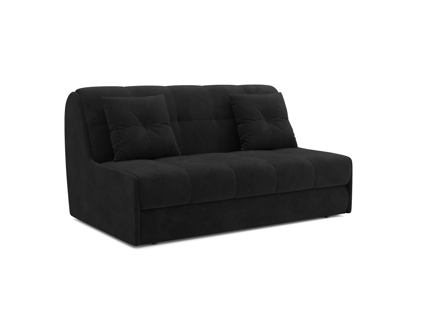 Диван Аккордеон Барон №2 велюр чёрный НВ-178 17