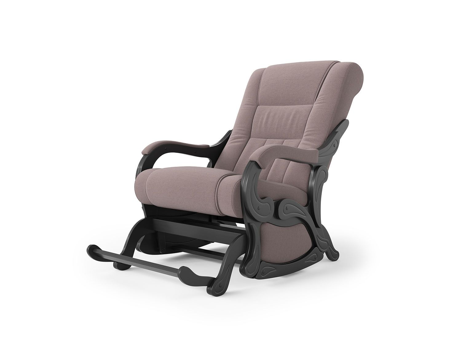 Кресло-маятник Родос Черный / Кофе с молоком