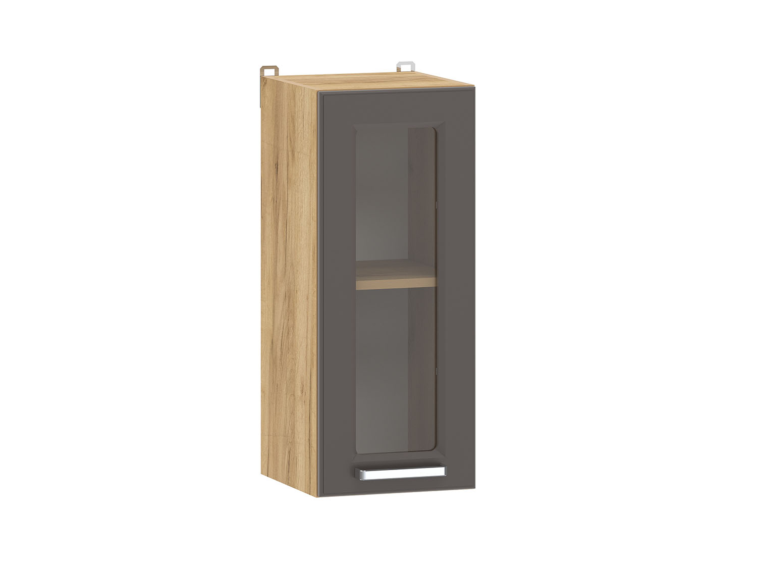 Вокс 100.30 300 шкаф навесной витрина / Дуб крафт золотой/Графит