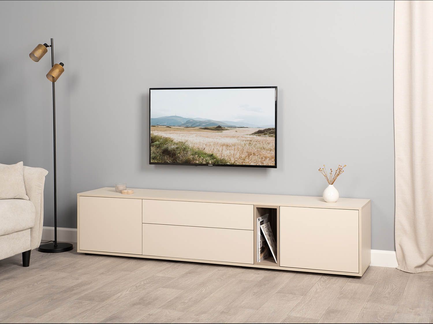 Тайл тумба под ТВ 16.62 Сатин/Эмили Блаш