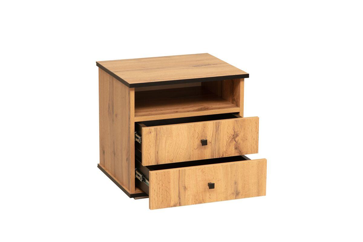 Тумба прикроватная Либерти 51.17 (опора h20) Дуб Вотан/Черный