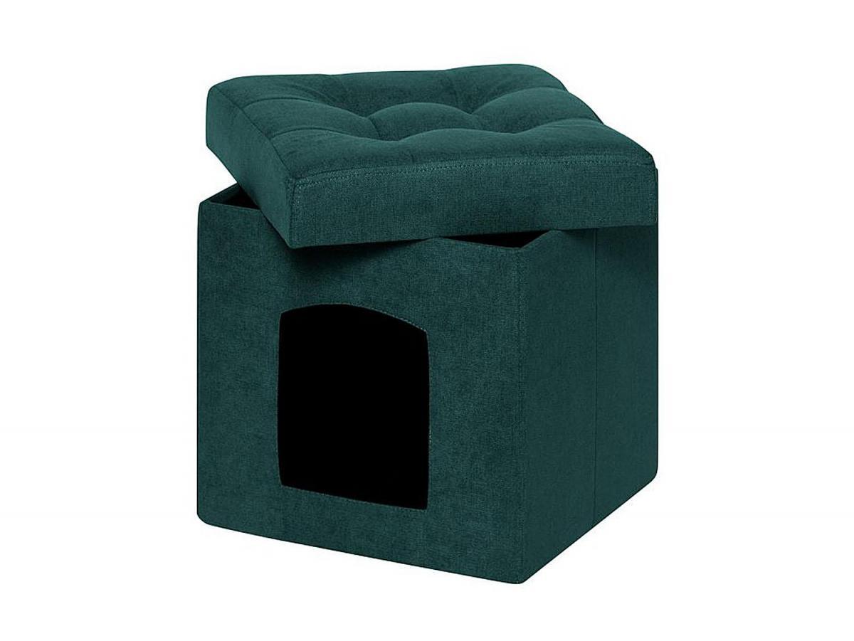 Пуф складной для животных велюр Зеленый