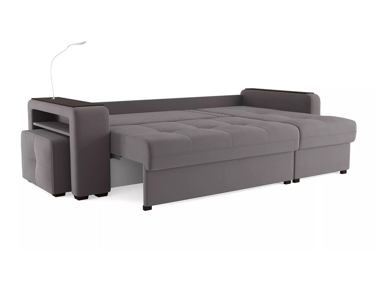 Диван угловой Смарт 4 Б4-2Т-1Пф-Б3 Велюр Велютто 19