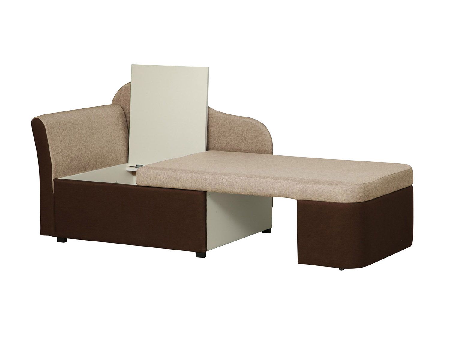 Тахта Мася-12 правый жаккард тесла крем/шоколад