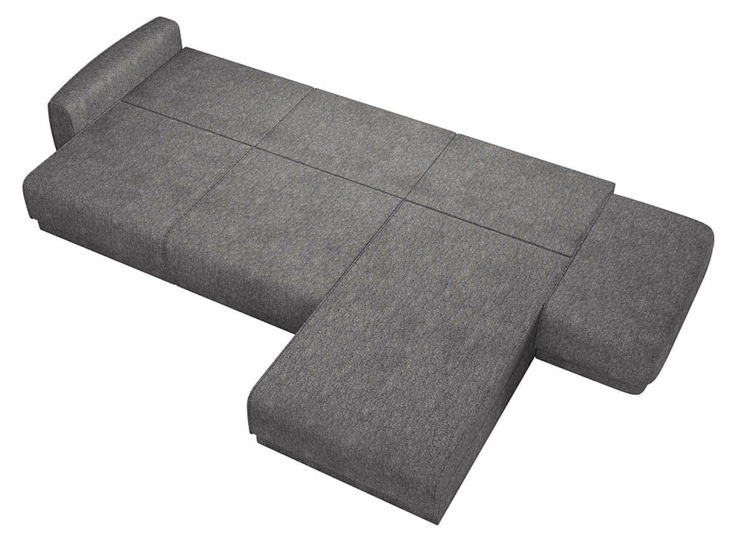 Женева 2SOPF ПРАВЫЙ диван-кровать угловой еврокнижка / Стоун