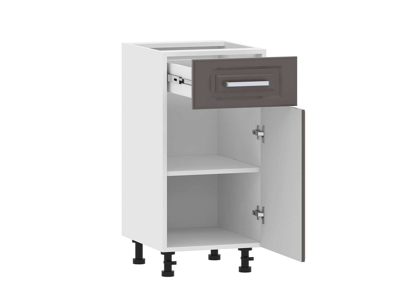 Вокс 100.08 400 тумба кухонная / Белый/Графит