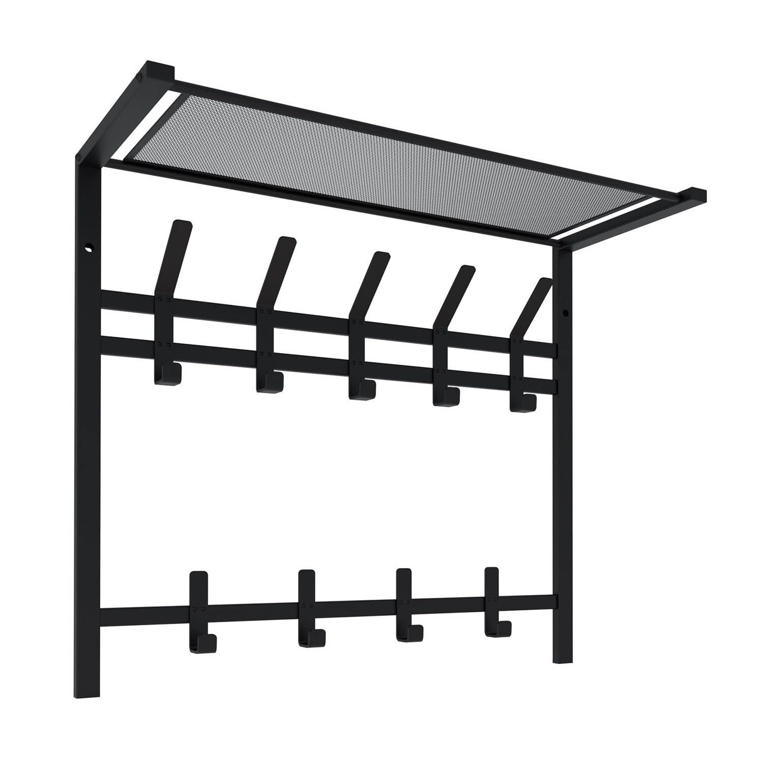 Вешалка с полкой 2-х ярусная Торонто 22 Черный