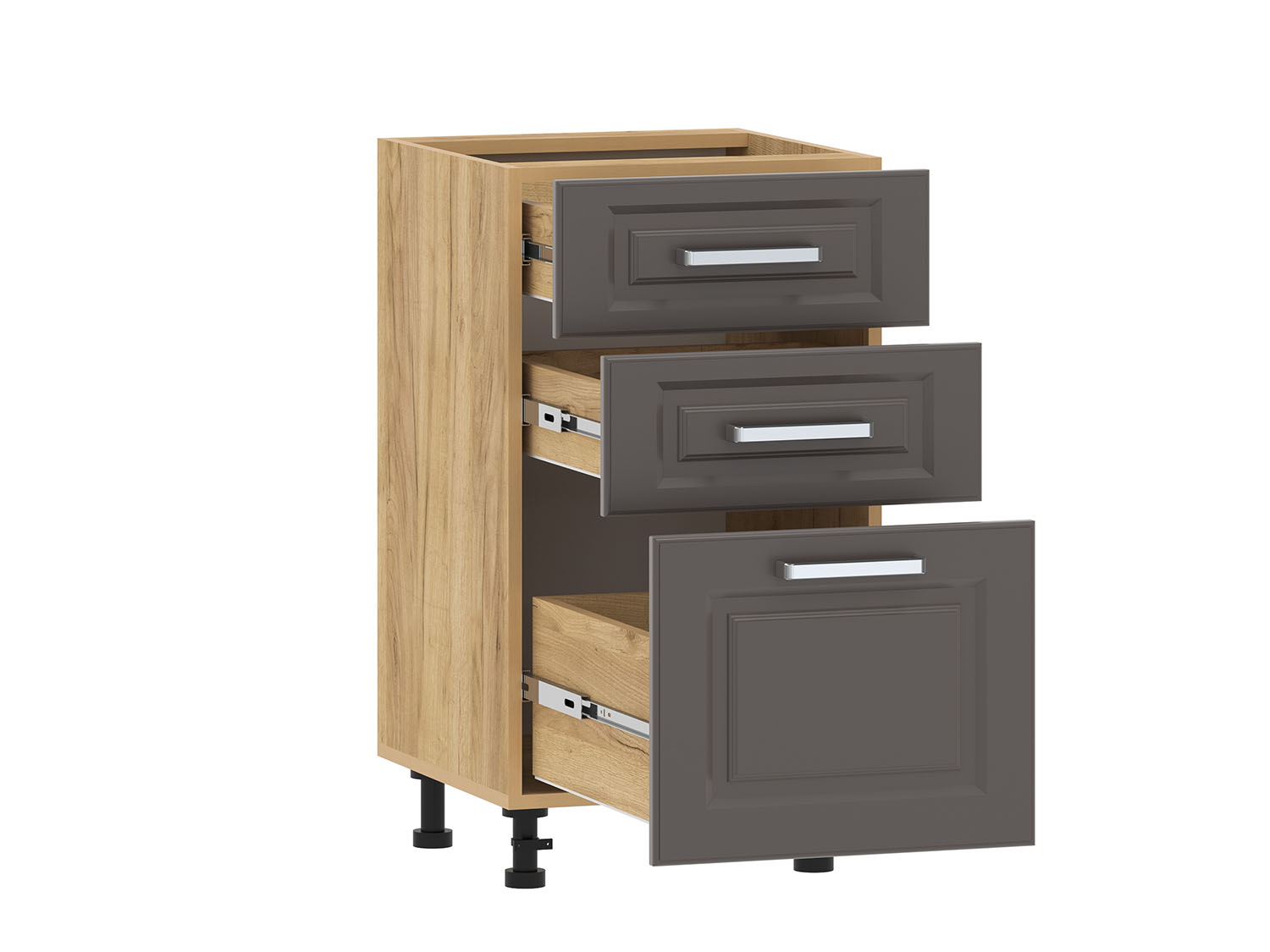 Вокс 100.06 450 тумба кухонная / Дуб крафт золотой/Графит