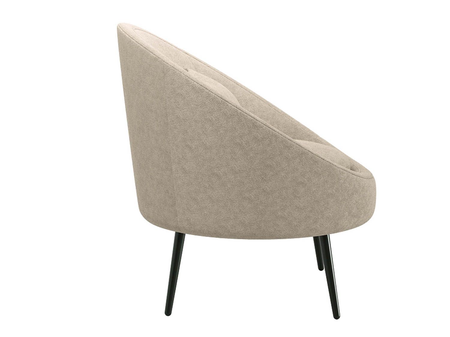 Кресло для отдыха Каро велюр панда крем 6 ваниль